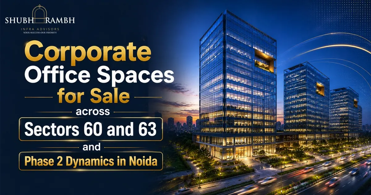 Corporate Office Spaces for Sale across Sectors 60 and 63 and Phase 2 Dynamics in Noida Corporate Office Spaces for Sale across Sectors 60 and 63 and Phase 2 Dynamics in Noida